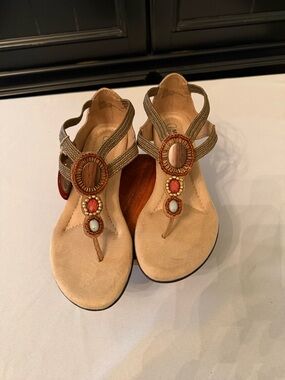 Mia Amore Bejeweled Sandals Brand New